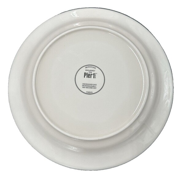 Pier 1 Imports Ironstone Rooster Dessert Salad Plates Set of 4 Colors Patterns - Picture 5 of 12